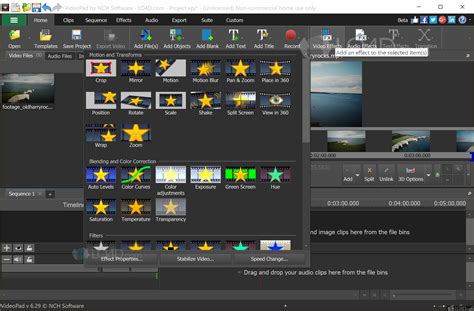 Independent update of the modular Nch Videopad Video Editor 7.
